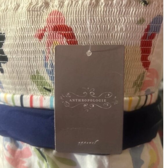 NWT Maeve Anthropologie Floral Strapless Mini Dress Yellow Sz 4 - Picture 7 of 11